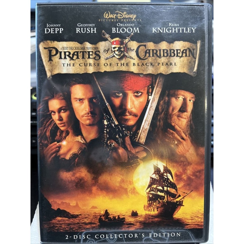 Pirates of the Caribbean: The Curse of the Black Pearl (DVD, 2003)